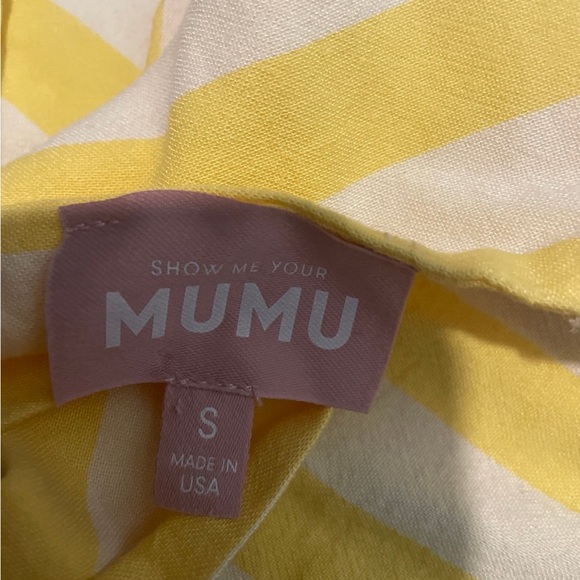 Show Me Your MuMu Yellow and White Striped Top - Picture 2 of 3